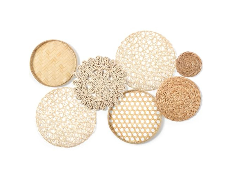 Decoração de Parede Costeira para Casa Rústica Liquidação de Vime Bambu