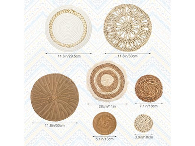 Decoração de Parede com Moldura de Corda Trançada Decorações de Madeira para Casa