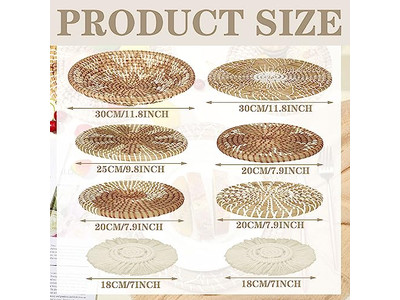 Decoração de Parede Tecida à Mão Redonda Decorativa Pendurada