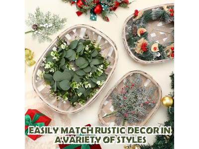 Decoração de Parede de Banheiro de Rattan Conjunto de 3 de Capim-Marinho Decoração de Restaurante