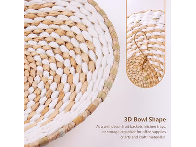 Cestas de Capim-Marinho Decoração de Parede Conjunto de 10 Cestas 13